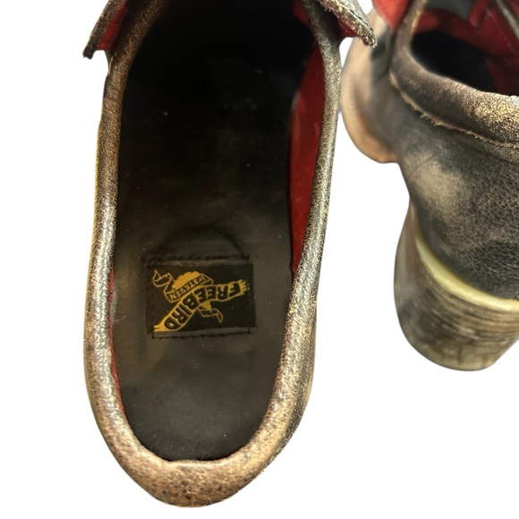 Freebird By Steven leather Loafers Like New women’s size 9 black brown distress - Picture 9 of 13